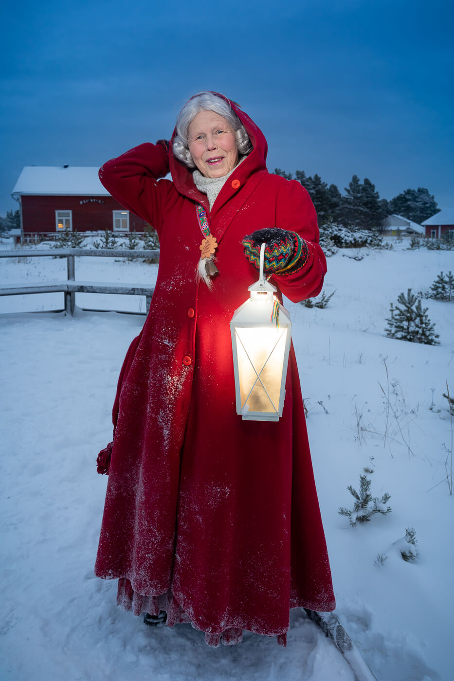 Meet Mrs. Santa Claus Finland at the Whitefish Market of Hailuoto