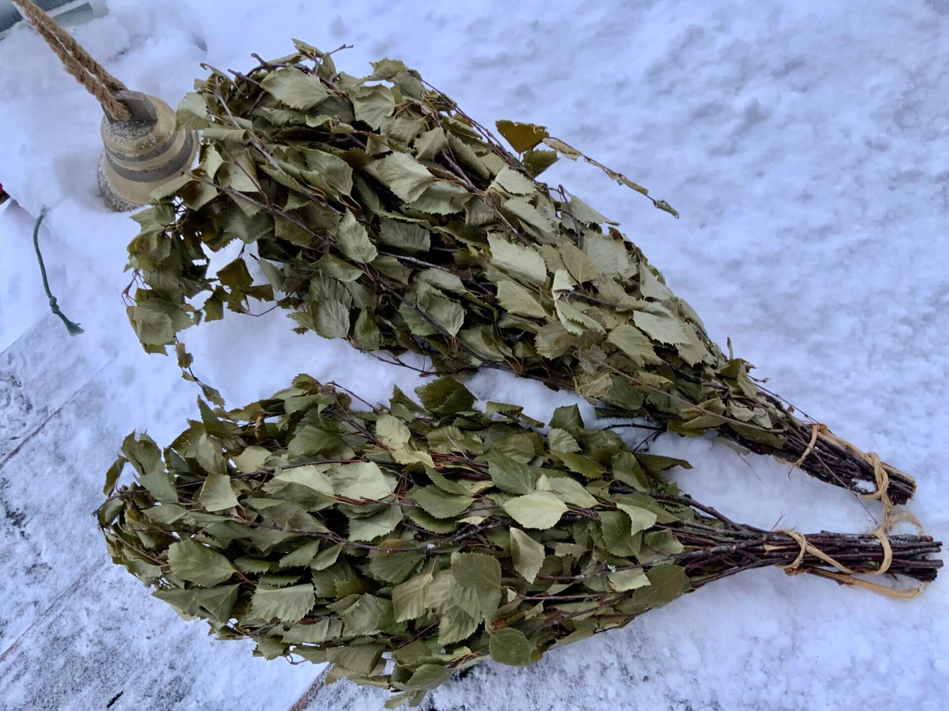 Heating Christmas sauna